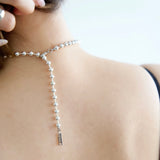 Sphere necklace silver