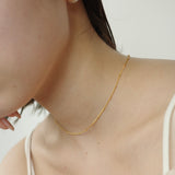 18KGP Dot necklace