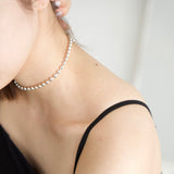 Sphere necklace silver