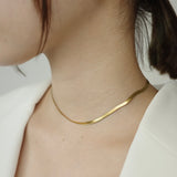 Flat serpent necklace