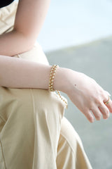 Sphere necklace gold