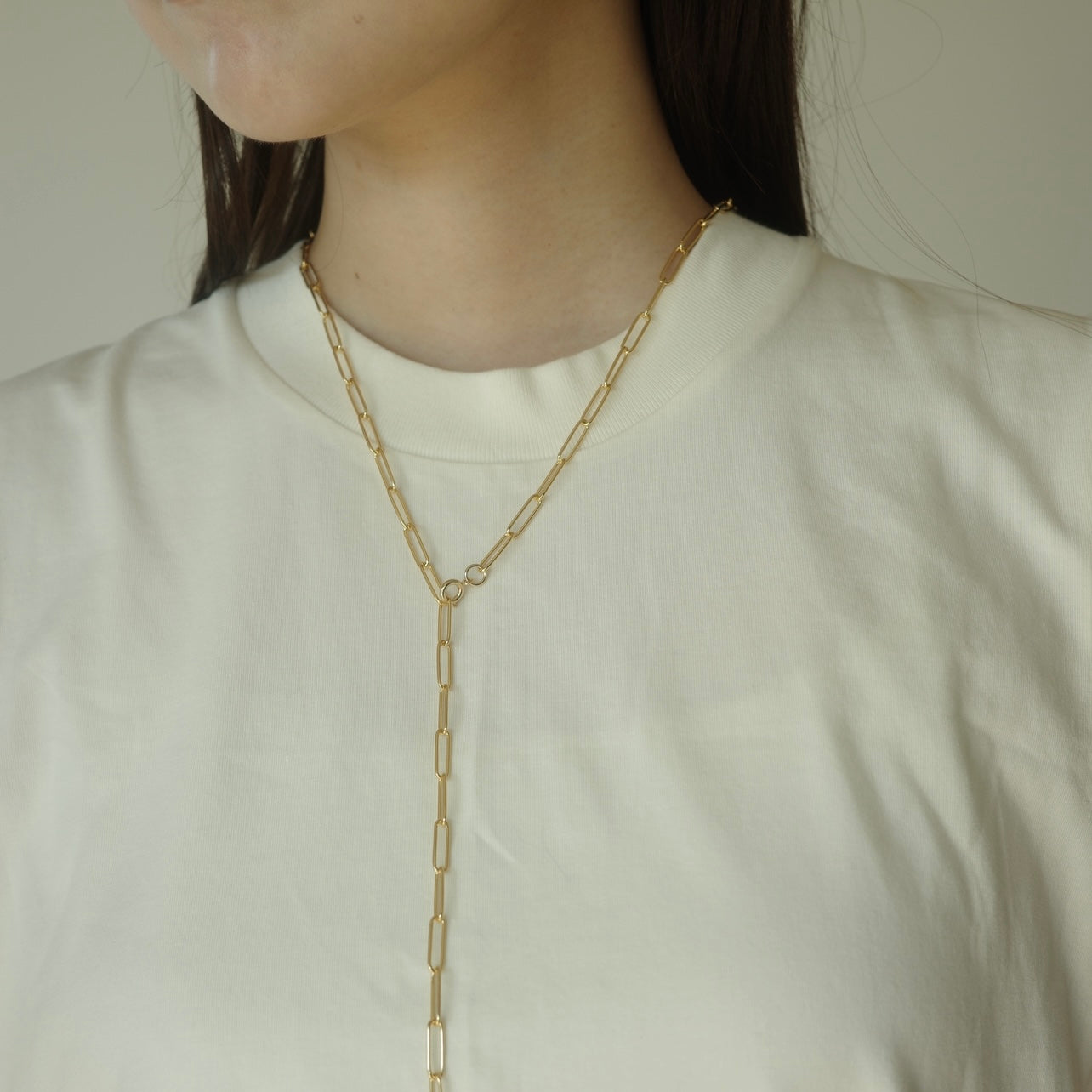 18KGP Manyway long necklace