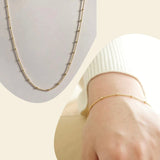 18KGP DOT SET (Necklace × Bracelet)