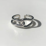 Cravate ring silver