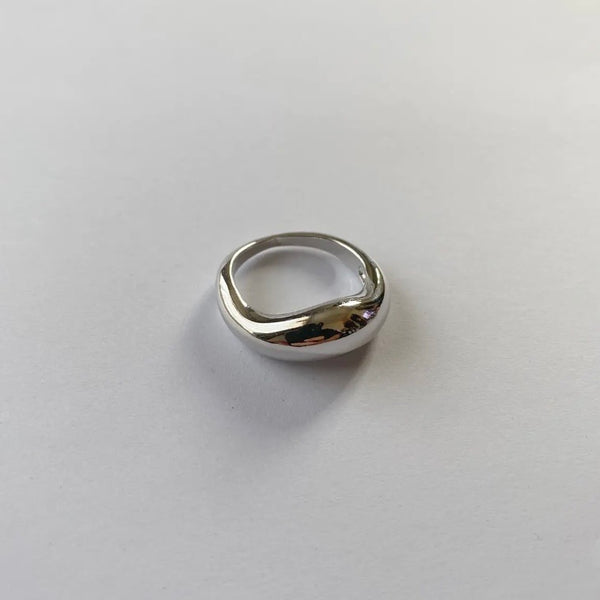 Ellipse ring silver