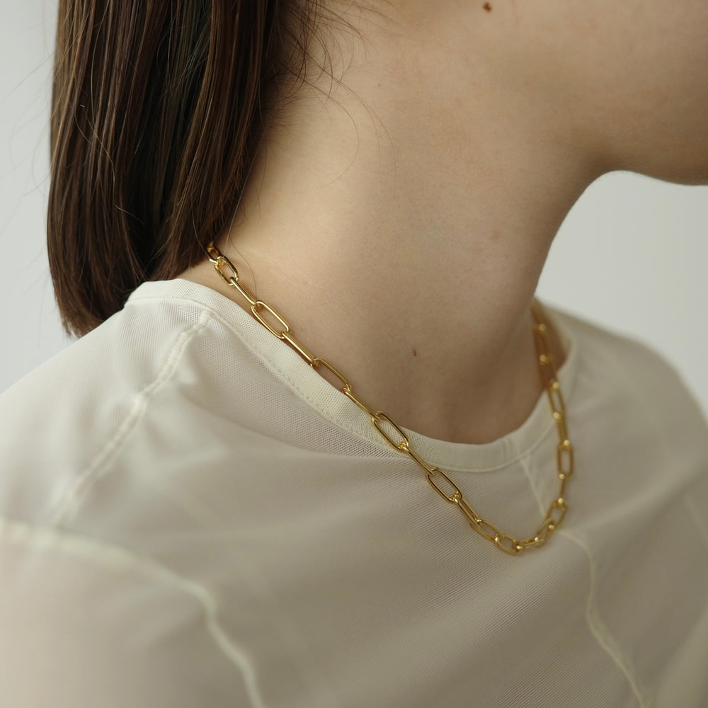 18KGP Oval necklace